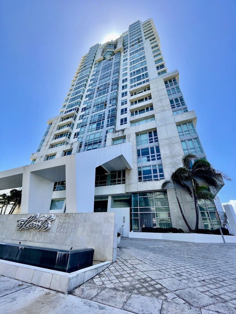 The Atlantis Condominium tower rising over Puerta de Tierra, San Juan, Puerto Rico
